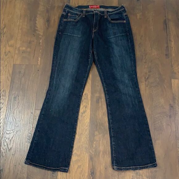Levi's Nouveau Boot Cut Stretch 515 Dark Jeans 10 - Picture 1 of 6